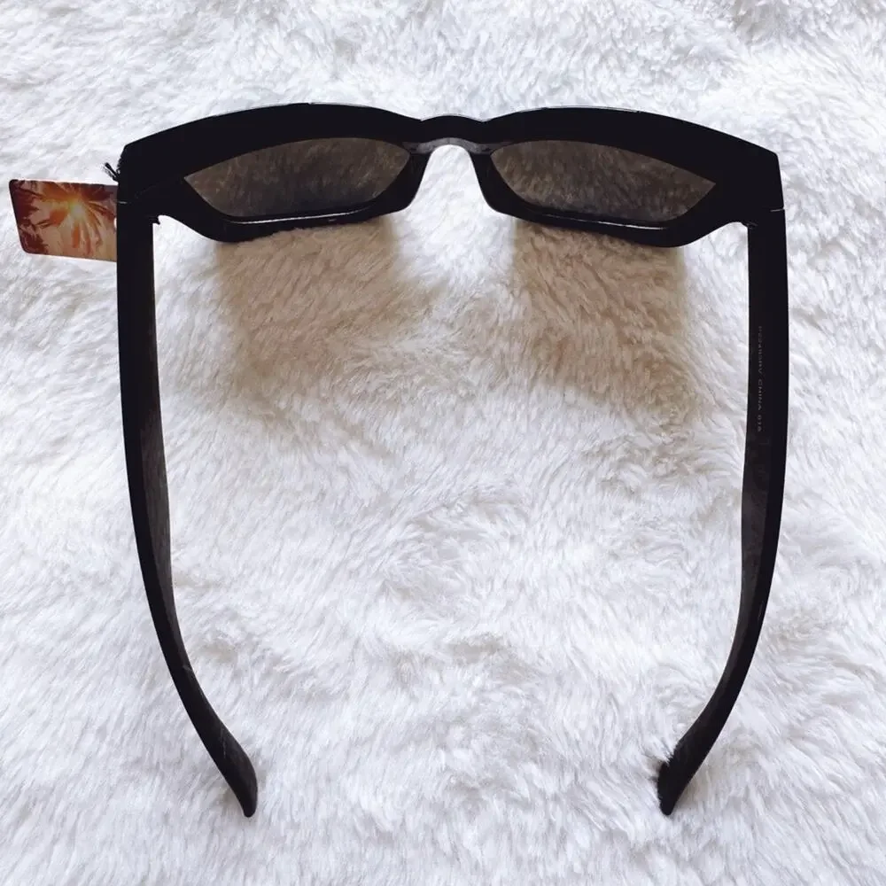 Cedric Black w/ Blue & Green Tinted Lenses Mirrored Sunglasses